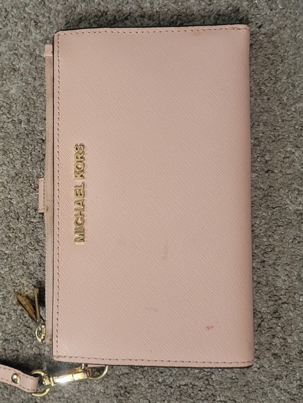 Michael Kors Powder Pink Pebbled Leather Studded Backpack And Wallet - Picture 9 of 12